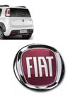 Emblema Fiat Vermelho Logo Traseira Mala Novo Uno 2011 2012 2013 2014 2015