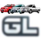 Emblema Gl Ford Moderno Cinza - MARÇON EMBLEMAS