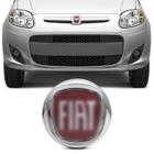 Emblema Grade Dianteira Fiat Palio Idea Punto Stilo Linea Weekend Novo Uno Vermelho Dupla Face