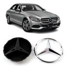 Emblema Grade Radiador Mercedes C180 13 A 18 Com Suporte