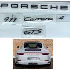 Emblema Letra Porsche 911 Carrera 4 Gts Preto Fosco