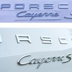 Emblema Letra Porsche + Cayenne + S Cromada
