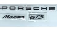 Emblema Letra Porsche Macan Gts Preto Brilhante