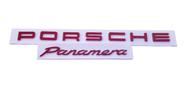 Emblema Letra Porsche + Panamera Vermelho Pronta Entrega
