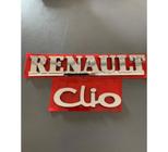 Emblema Letreiro Renault Clio Modelo Até 2012 Peça Cromada Fita 3m