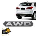 Emblema Logo Awd Asx Outlander Tampa Traseira Mitsubishi