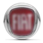 Emblema Resinado Fiat Porta Malas Cromado Vermelho 7,5cm