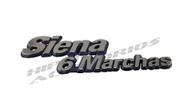 Emblema Siena 6 Marchas Cromado Com Fundo Azul 1996 1997 1998 1999 2000 - Marçon