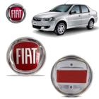 Emblema Siena Traseiro Fiat 95MM Vermelho Adesivo - BWR