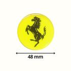 Emblema Unitario Resinado Ferrari Amarelo 48Mm - Emblematech