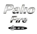emblemas letreiro Palio fire flex 3 peças cromado adesivo 3M