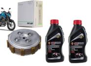 Embreagem Scud + Oleo Gt-oil Fz25 Ys Fazer Xtz Lander Tenere 250 De 2005 Ate 2023