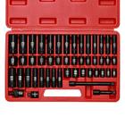 EMENTOL 48PCS 3/8" Drive Deep and Shallow Impact Socket Set, SAE/Metric, CR-V, 6-Point Impact Socket Set, Barras de Extensão de Impacto, Redutor, Universal Joint