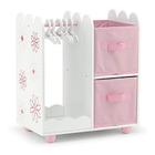 Emily Rose 18 Polegadas Doll Furniture  Acessórios de boneca Design Floral Open Wardrobe 18 Inch Doll Closet, inclui 3 cabides de roupas de boneca de madeira  Encaixa roupas de boneca americana de 18"