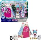 Enchantimals Secret Besties Pawbry Polar Bear Chalet (5.8-in) com 1 Boneca (3.5-in), 5 Figuras Animais, e 1 Acessório, Coleção De Encantos do Vale da Neve, Grande Presente para Crianças de 3 anos ou mais