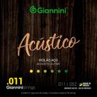 Encordamento violão aço giannini gespw bronze série acústico 011