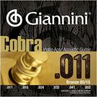 Encordoamento AÇO Giannini p/ Violão -- COBRA .011 -- GEEFLK - .011-.052 - Bronze 85/15