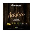 Encordoamento AÇO Giannini p/ Violão de 12 cordas -- ACÚSTICO .010 -- GESWAM12 - .010-.050 - Bronze 65/35