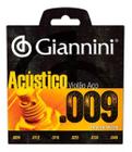 Encordoamento Giannini p/ Violão -- ACÚSTICO 009 -- Bronze 65/35