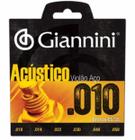 Encordoamento Giannini Violão Aço 010 65/35 Acustico Full