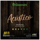 Encordoamento GIANNINI Violão Aço Acústico 011 GESPW