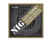 Encordoamento Nig N-470 para Violão Nylon Cristal/Prata com Bolinha tensão alta