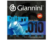 Encordoamento Para Guitarra .010 Niquel Round Wound Geegst1 - Giannini