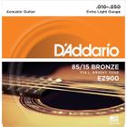 Encordoamento para Violão Aço EZ900B 0.010-0.050 Bronze 85/15 D'Addario