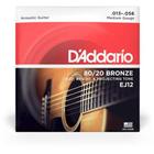 Encordoamento Para Violão D Addario EJ12 Aço Médio 80/20 Bronze .013 F002