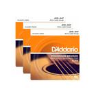 Encordoamento para violão d'addario ej15 3d aço 010 com 3 jogos