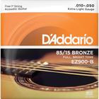 Encordoamento Para Violão D Addario EZ900-B Aço .010 Bronze