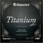 Encordoamento Para Violão Nylon 6 Cordas TITANIUM Bronze 85/15 GENWTA Pesada - GIANNINI