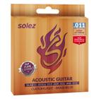 Encordoamento Solez para Violão Aço Brass 80/20 Solez 011