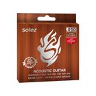 Encordoamento Solez Violão SLANPB10 Bronze DLP Plain Steels