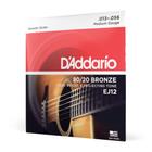 Encordoamento Violão Aço 13-56 D Addario 80/20 Bronze EJ12 F035