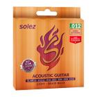 Encordoamento Violão Aço Brass Solez SLAB12 012 80/20 DLP