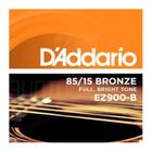 Encordoamento Violão Aço D'Addario EZ900-B+ 85/15 Bronze .010