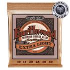 Encordoamento Violão Aço Ernie Ball Earthwood Extra Light Phosphor Bronze 010