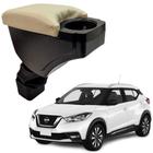 Encosto Descanso Apoio Braço com Porta Copos Cor Bege Nissan Kicks 2016 a 2019 - NAT