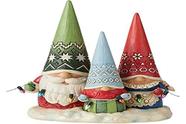 Enesco Jim Shore Natal Gnome Família Figurine 6,5 polegadas 6011157 Multicolor