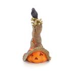 Enfeite Abobora Espantalho de Halloween 17x12cm 29005145