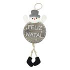 Enfeite Árvore Natal Pendente Boneco De Neve Natalino 37cm