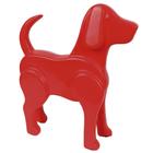 Enfeite Cachorro Vermelho Ceramica Decoração para Casa 18cm