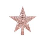 Enfeite de Natal estrela ponteira vazada glitter 20cm