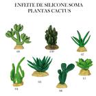 Enfeite de silicone soma planta cactus 08