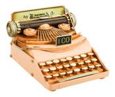 Enfeite Decoração Retrô Máquina De Escrever Rosê Antiga - 17cm