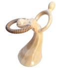Enfeite decorativo casal estatueta imperial 32 cm em cerâmica - Burguina