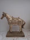 Enfeite Decorativo Cavalo Dourado