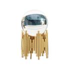 Enfeite Decorativo Em Metal Com Esfera Globo de Vidro 18cm