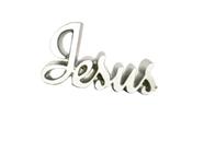 Enfeite Decorativo Jesus Em Resina Prata 10X5X1,5Cm - Youbai